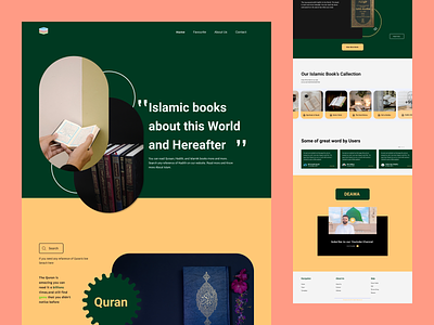 Islamic Book Services_ Landing page 2021 trend book design ebook home page interface islamic education landing page learning modern product design sakib services startup ui uiux user interfaces ux web website