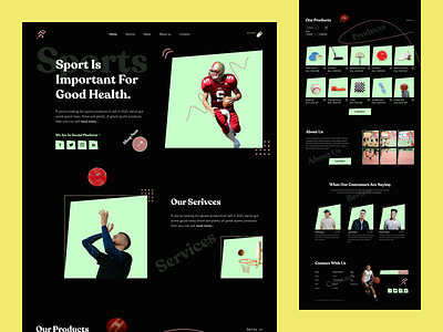 Sports Ecommerce Website Landing page ( Dark Mode ) dark mode e sports ecommerce esport product esports fitness game health home page landing page sakib sport sports sports product sportswear ui web website