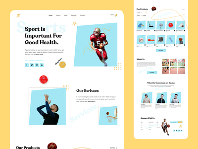 Sports Ecommerce Website Landing page ( Light Mode )