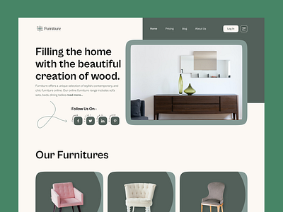 Furniture Website - Hero Header