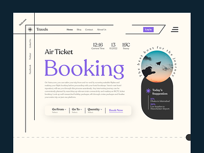 Air Ticket Booking Website - Hero Header