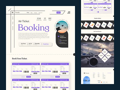 Air Ticket Booking Website Landing Page air air ticket airline airlines airplane clean e ticket flight landing page minimalist modern sakib take of ticket tour tourist travel truism web website