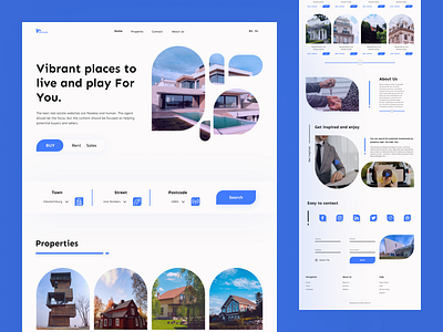 Russian Real Estate Web Landing Page (English Version) agent appartment corporate home home page house housing landing page modern property real estate real estate agent real estate design real estate life realestate realtor sakib ui web website