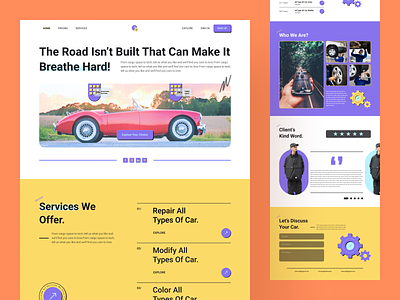 Car Service Center Website Landing Page
