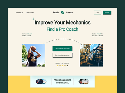 Basketball Learning Website Hero Header