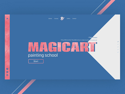 MagicArt abstract blue colours design minimalism overlay painting pink typography ui ux