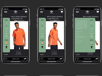 Adidas Originals application concept design.