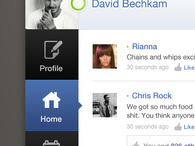 Facebook app app blue button facebook gradient icons mac remake ui
