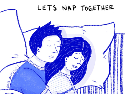 Nap Time Illustration comics couples greeting card illustration relationships