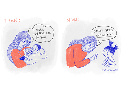 Don’t Lie... comic holidays humor illustrator motherhood parenting