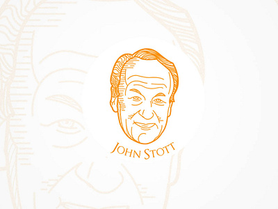 John stott cristiano face logo orange