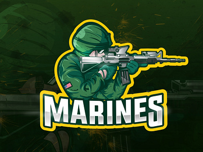 Marines illustraion logo vector vectorart