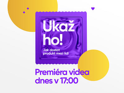 Ukaž ho! 3d 3d design branding condom design personal brand purple visual identity yellow