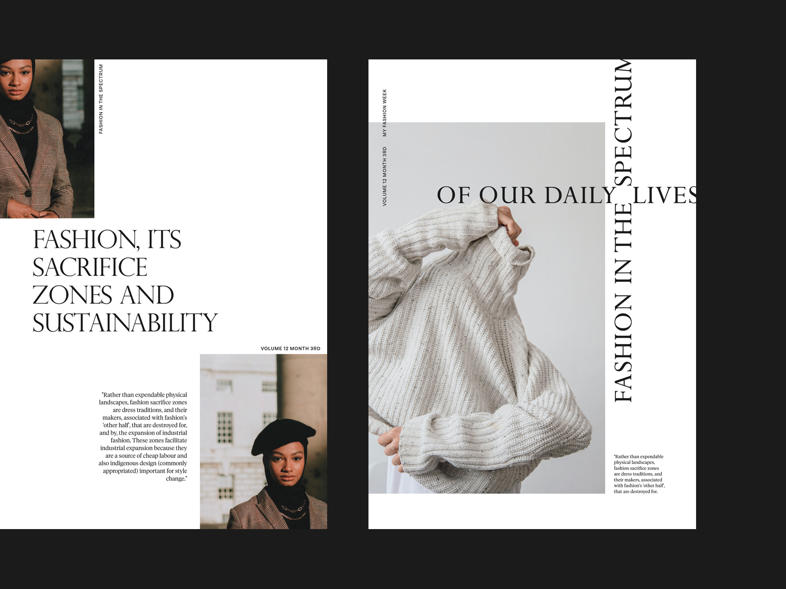 Magazine layout by Nela on Dribbble