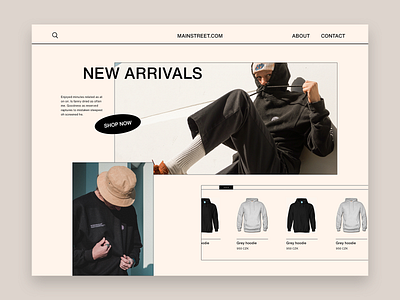 Clothing store web design brand design clothing shop store ux web web design webdesign
