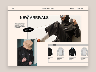 Clothing store web design