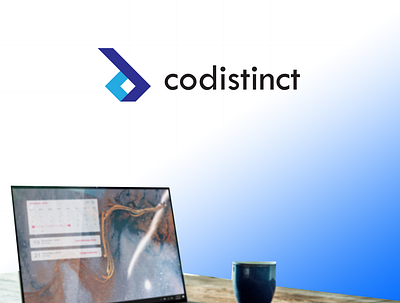 Codistinct (software development company) branding code graphic design letter c letter d logo