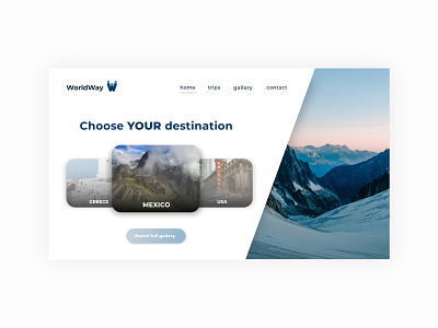 Travel agency webpage concept