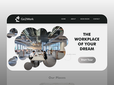 Coworking webpage UI designg