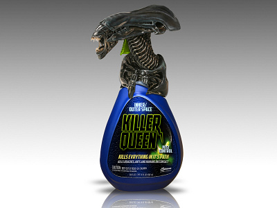 Killer Queen Spray Bottle FINAL small aliens funny packaging design spray