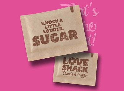 Suagr Packet Pink branding coffee shop design donuts funny packaging design restaraunt restaurant branding sugar