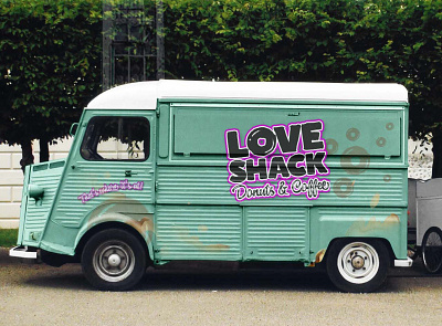 Love Shack Food Truck Mockup 2 branding coffee cup coffeeshop donut food truck foodie restaurant branding
