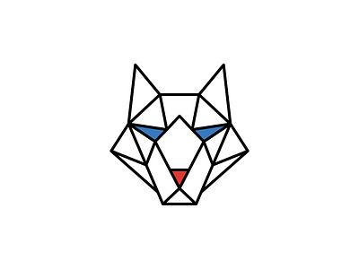 Wolf abstract adobe illustrator animal branding dog geometric icon identity line logo mark minimal simple wolf