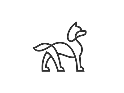 Monoline Dog animal animal logo branding dog dog icon dog logo husky identity illustration line linework logo mark minimal minimalism one line project symbol template vector