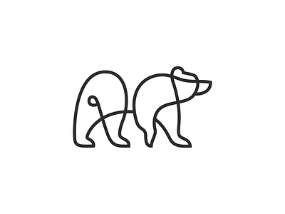Bear abstract animal animals art bear branding design flat icon identity illustration line logo logodesigner logos mark minimal one simple vector