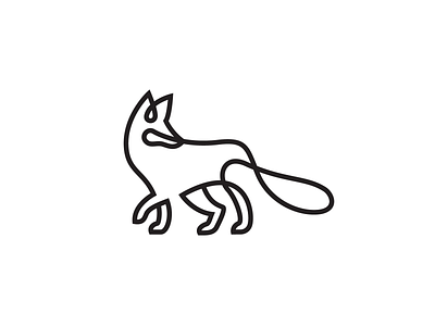 Fox abstract animal animals art branding design flat fox icon identity illustration line logo logodesigner logos mark minimal one simple vector
