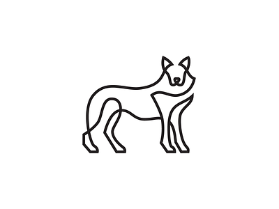 Wolf animal animals logo art design dog drawing gray icon identitydesign illustration logo mark minimal nature north america simple single line vector wild wolf