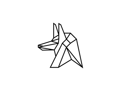 Jackal animal animals anubis branding dog fitness flat god head icon idenity jackal line logo logo designer logos mark minimal sports wolf