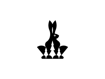 Rabbit Logo abstract logo animal branding bunny canada concept conifer design forest hare icon illustration logo logo designer mark negative space logo rabbit snow star vector