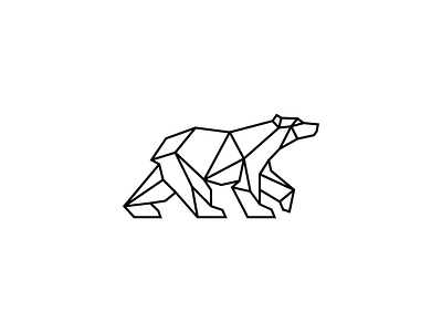 Polar Bear abstract animal animal logo arctic bear bear logo branding geometric icon line logo design mark north polar bear pole poligon snow vector winter