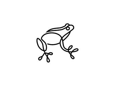 Frog animal animal logo animals design frog icon illustration line line art logo logo designer minimal monoline pond single line vector