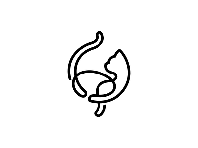Cat abstract animal black branding cat cats drawing icon illustration kitty line lineout linework minimal minimalism monochrome monoline outline pet simple