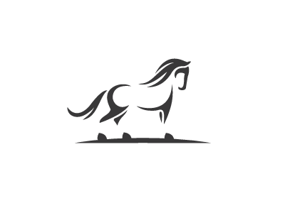 Horse animal art elegant horse line logo mark shalamanov stallion
