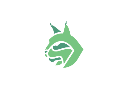 Bobcat animal bobcat cat green head linx logo logos mark