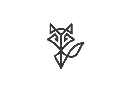 Fox animal fox line logo logos mark minimal shalamanov symbol tail unused wolf