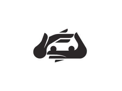 Hands Sharing Car Negative Space Logo brand identity branding car car dealer creative custom hands identity inspiration logo logo design logo designer logos mark minimal negative space project shalamanov simple vehicle