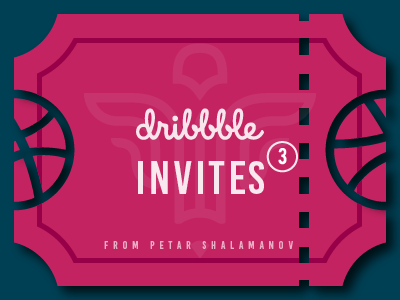 x3 Dribbble Invites ball designers dribbble game giveaway invitations invites logo player shalamanov ticket tickets