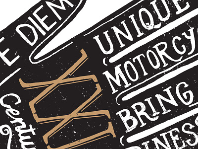 Guante handlettering motorcycles