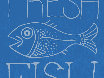 Fresh Fish blue fish illustration