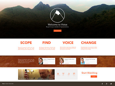 A Splash Page for Vistas splash page web design