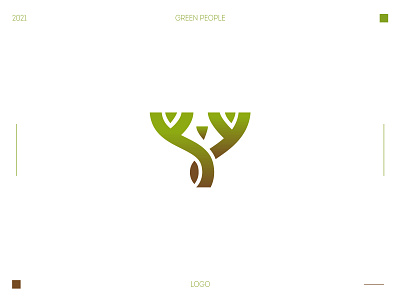 Green People Logo brand identity branding green logo logo design people people logo tree logo