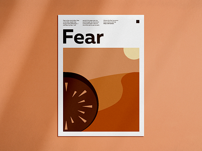 Fear is the mind-killer dune dune book dune movie fear graphic design illustration movie movie poster sand worm