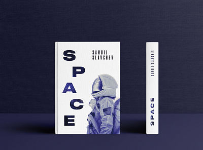 Space Book Cover bold bold design bold typography book book cover book cover design cover design double exposure graphic design practice product design