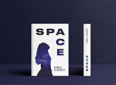 Space Book Cover bold bold design bold font bold typography book book cover book cover design book covers cover design double exposure graphic design practice product design