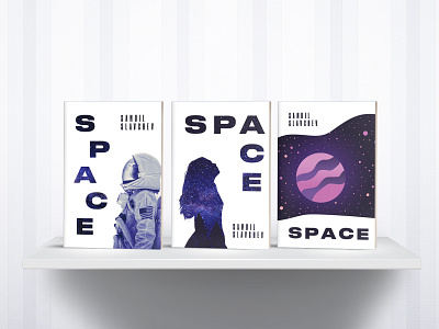 Space Book Covers book cover book covers cover design graphic design illustration product design space space illustration typography vector