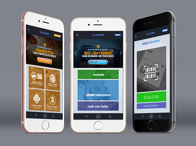 BlueChips Penny Gambling App Concept Dessign app branding flat illustration type typography ui vector web website